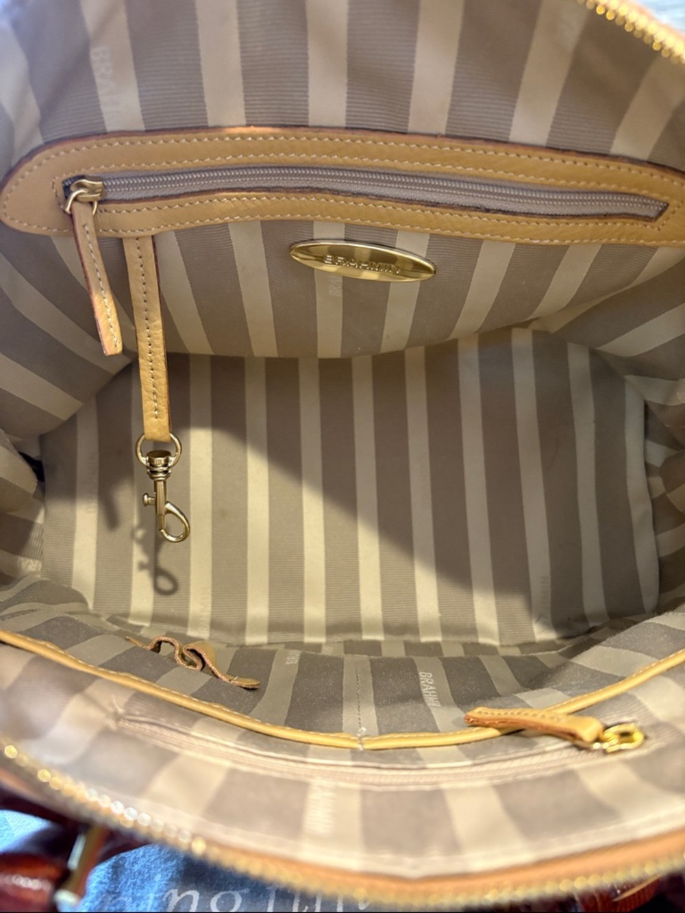 Brahmin Yellow, Orange & Brown Satchel - Picture 7 of 12
